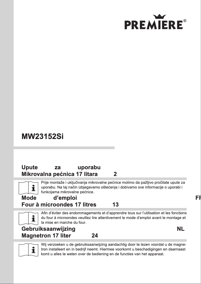 Page n°1 - Manuel utilisateur Amica 231523