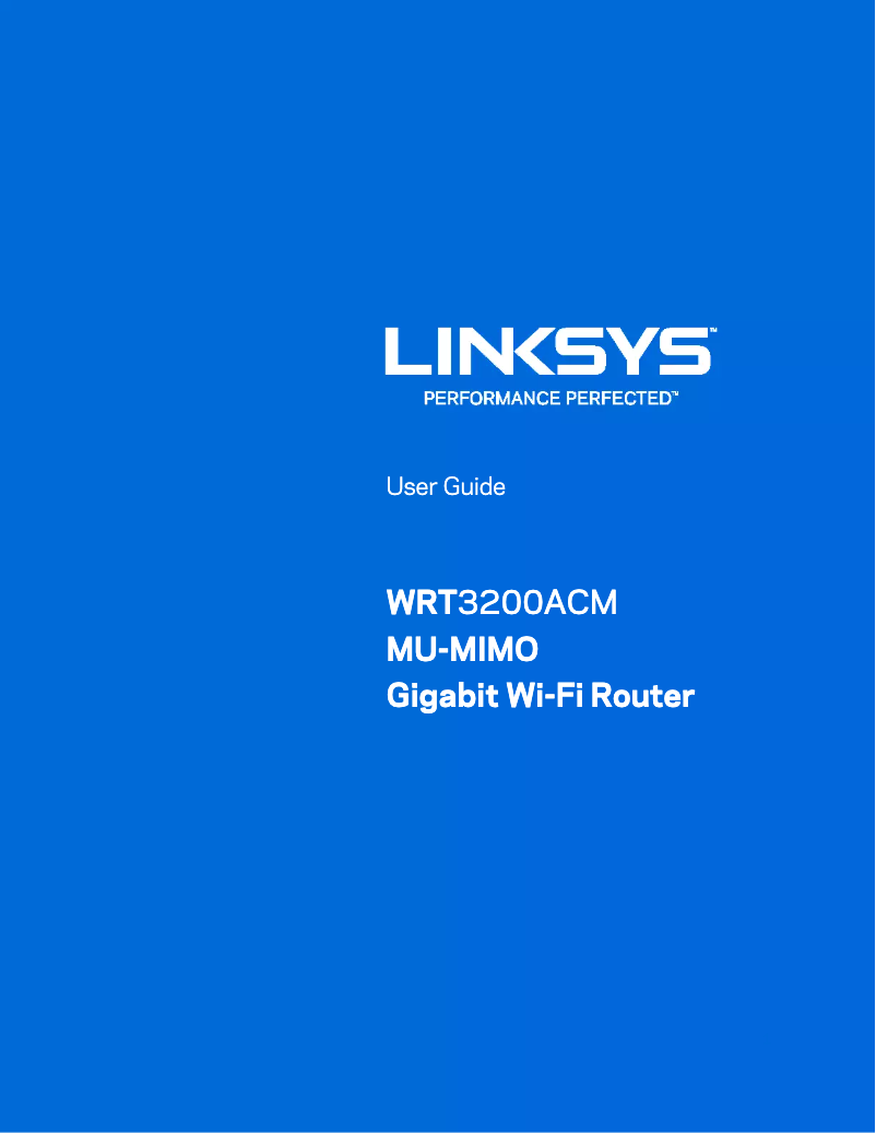 Page 1 de la notice Manuel utilisateur Linksys Mu-Mimo WRT3200ACM
