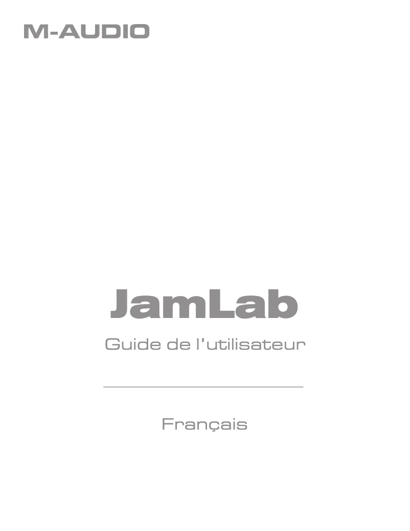 Page n°1 - Manuel utilisateur M-Audio Jamlab