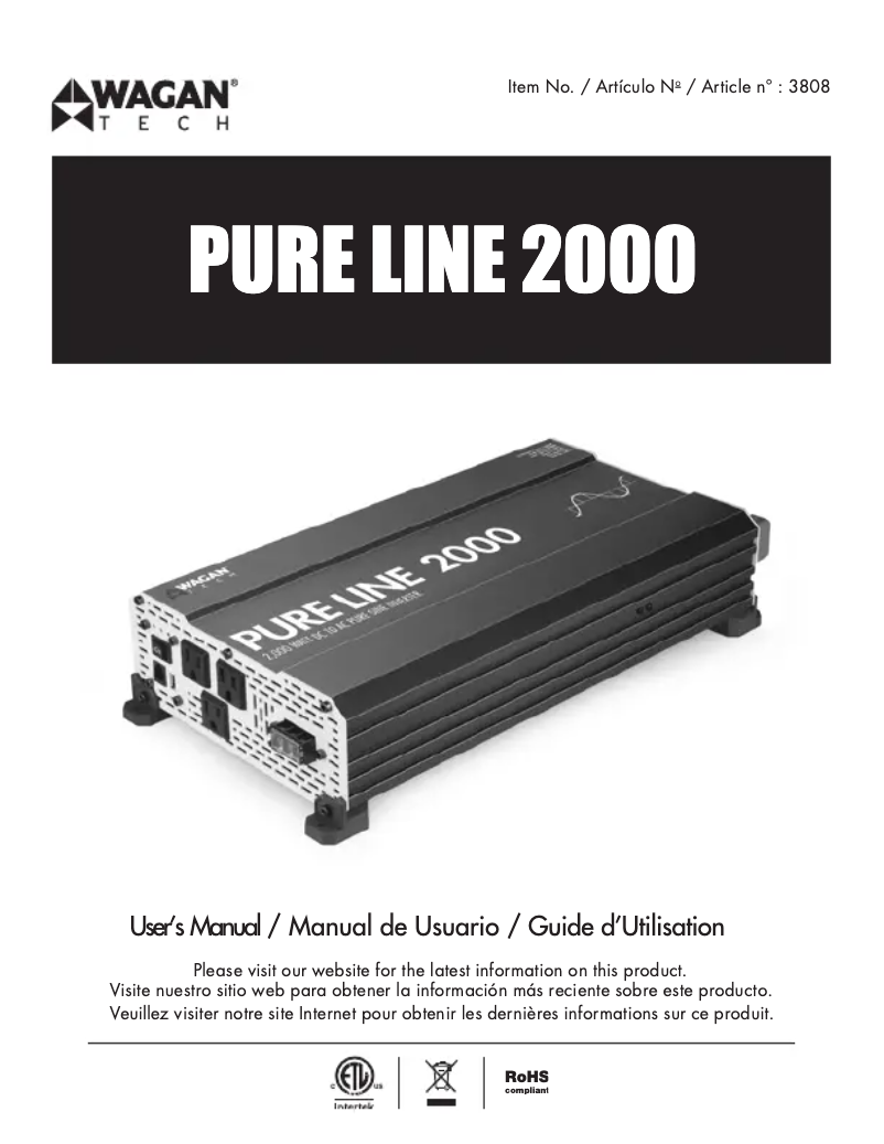 Image de la première page du manuel de l'appareil Pure Line 2000