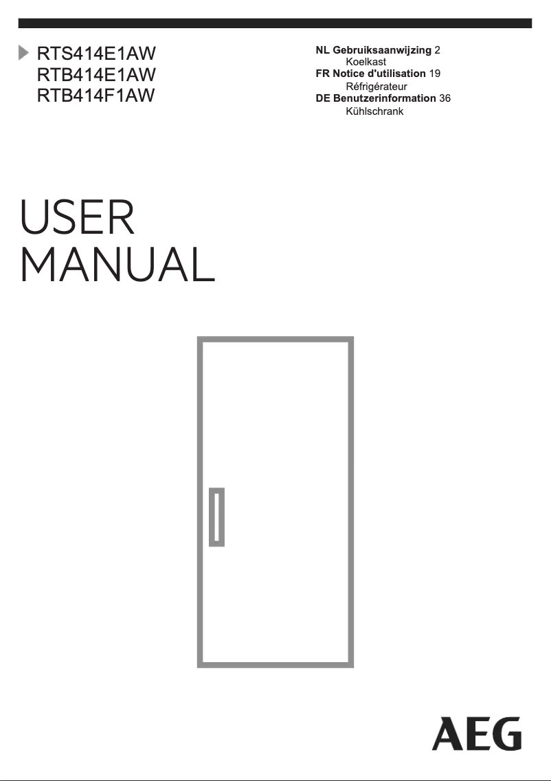 Image de la première page du manuel de l'appareil RTB414F1AW