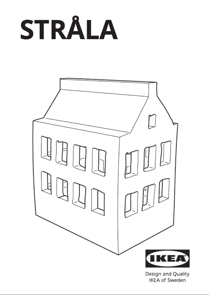 Imagen de la primera página del manual del dispositivo STRÅLA 705.829.38