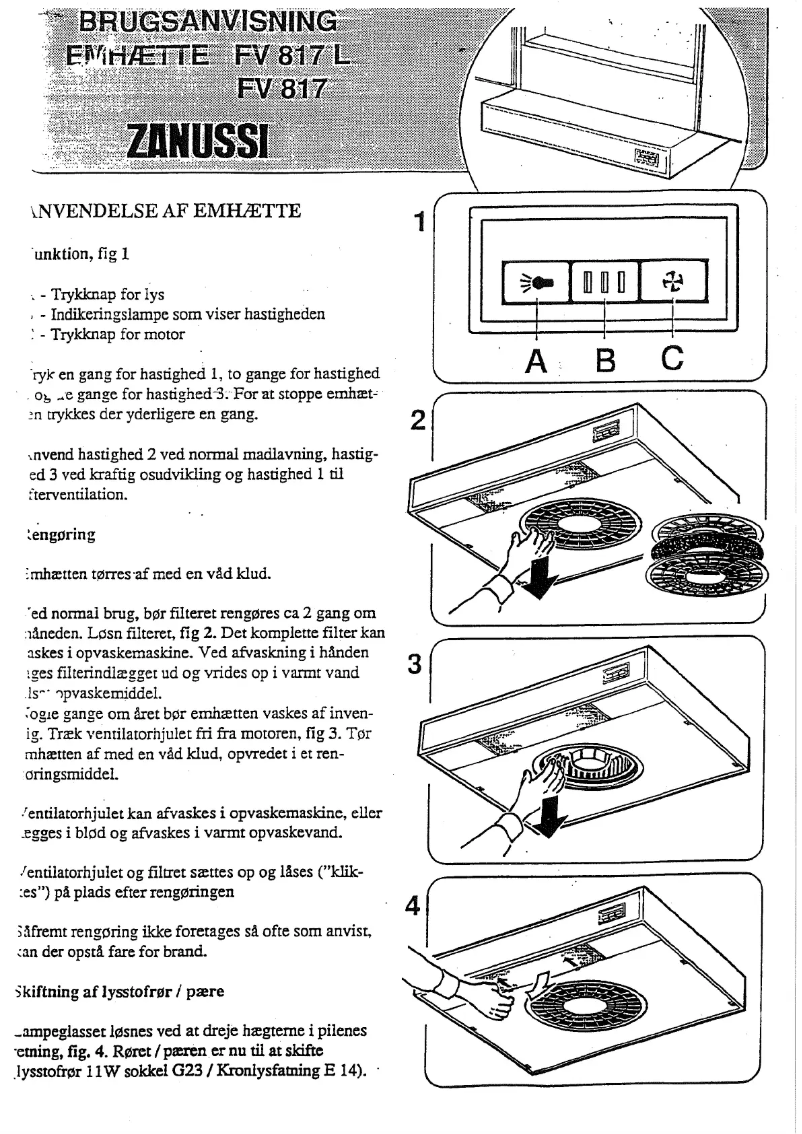 Page n°1 - Manuel utilisateur Zanussi FV817L