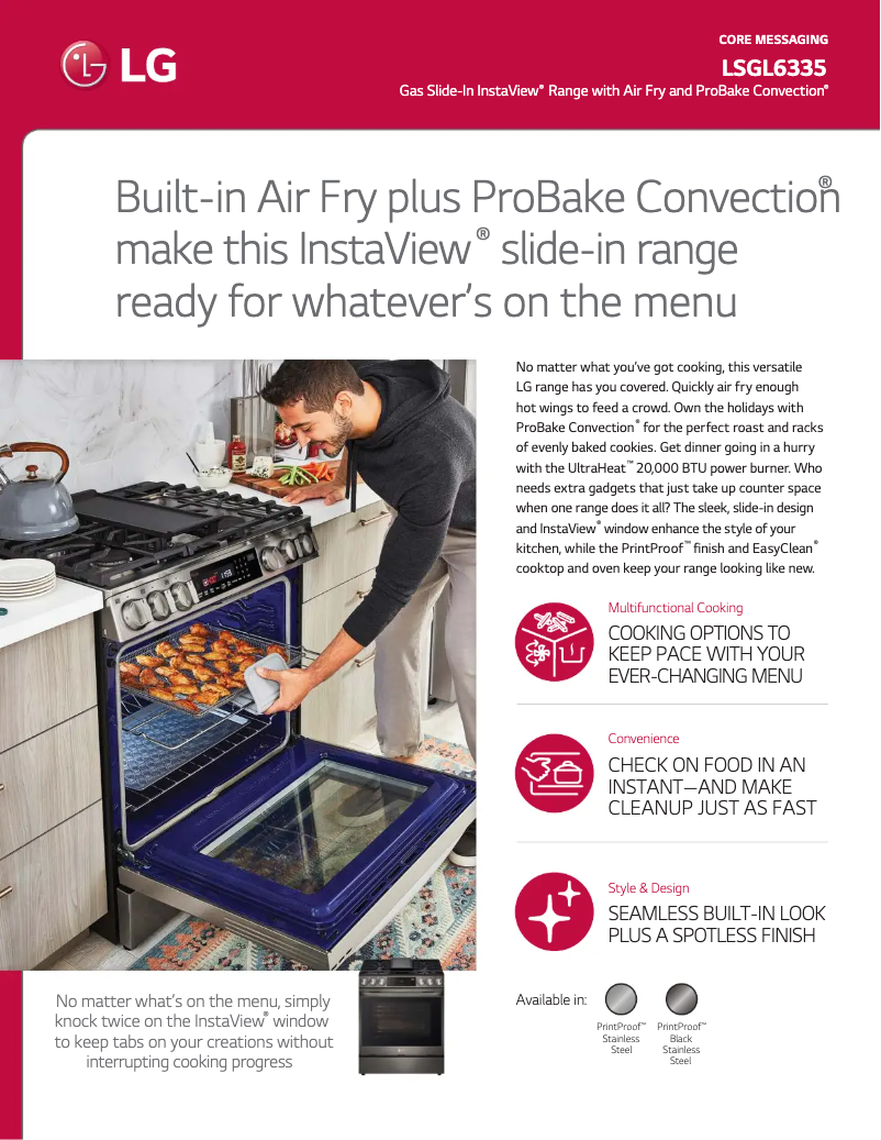 Image de la première page du manuel de l'appareil LSGL6335D