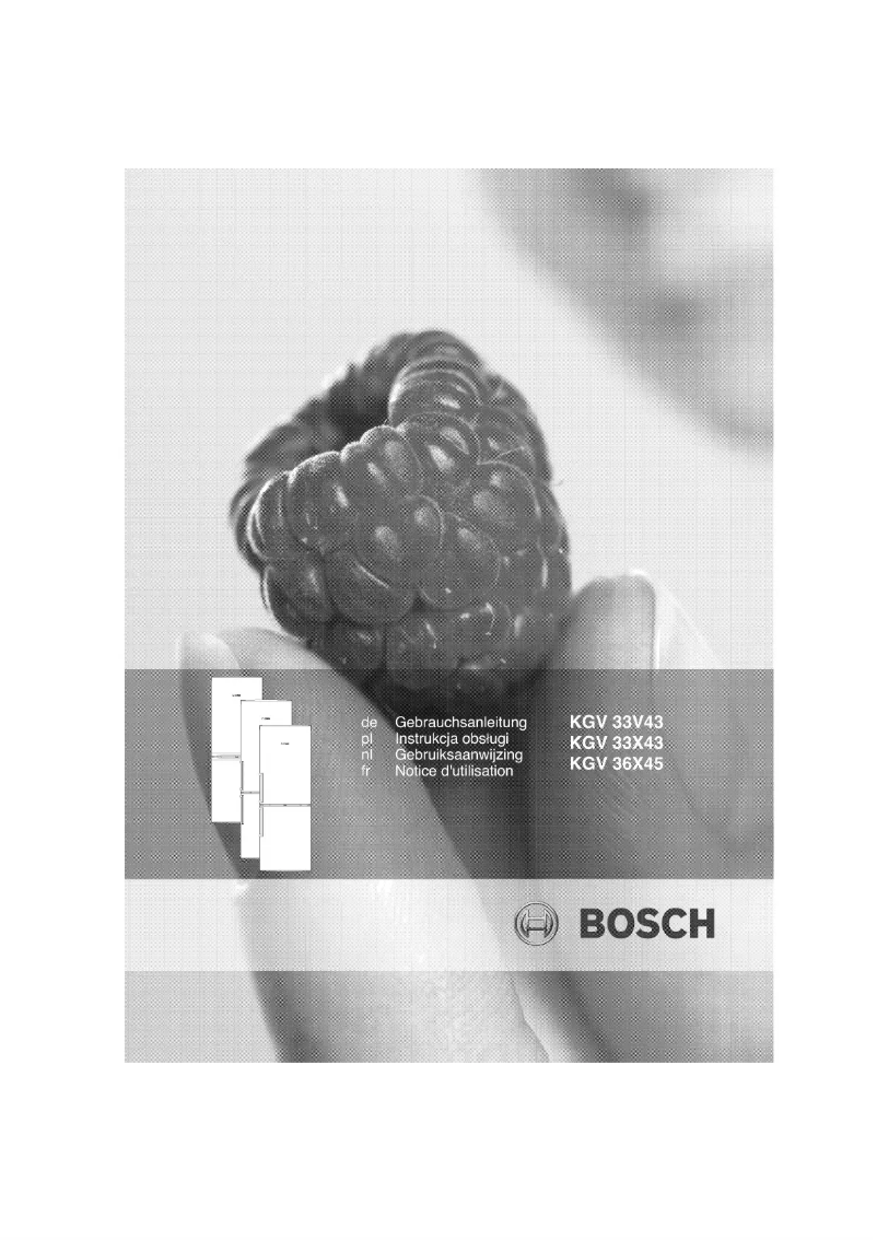 Page n°1 - Manuel utilisateur Bosch KGV36X45