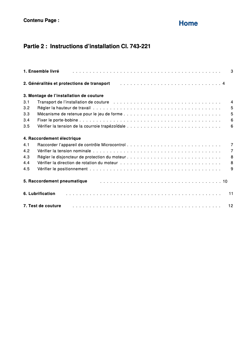 Image de la première page du manuel de l'appareil 743-221