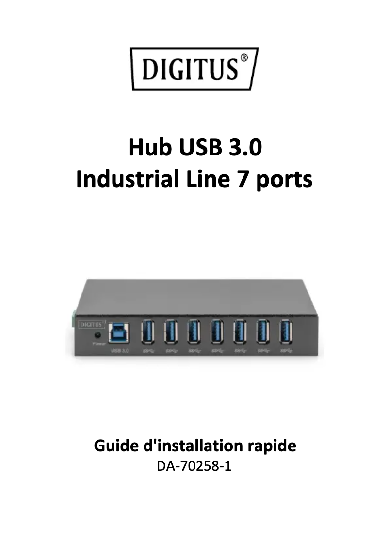 Page 1 de la notice Manuel utilisateur Digitus DA-70258-1