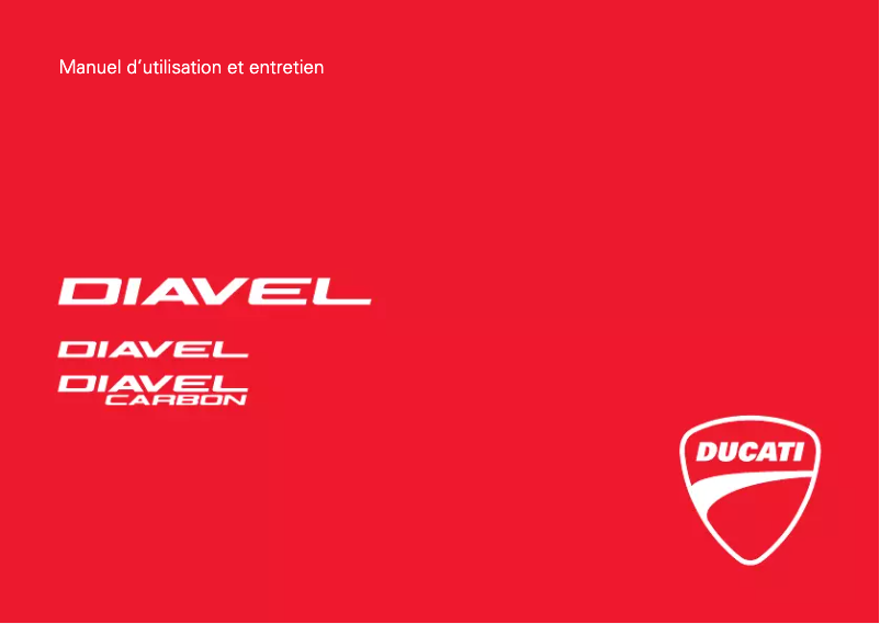 Page 1 of the manual User Manual Ducati Diavel (2018)