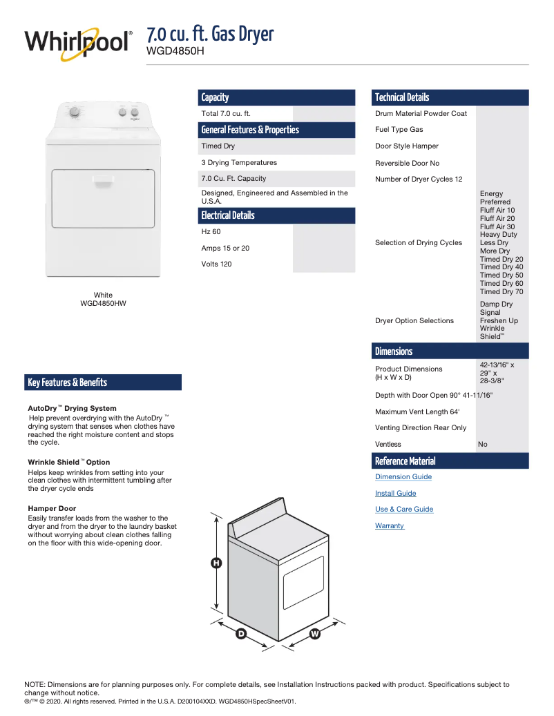 Imagen de la primera página del manual del dispositivo WGD4850HW