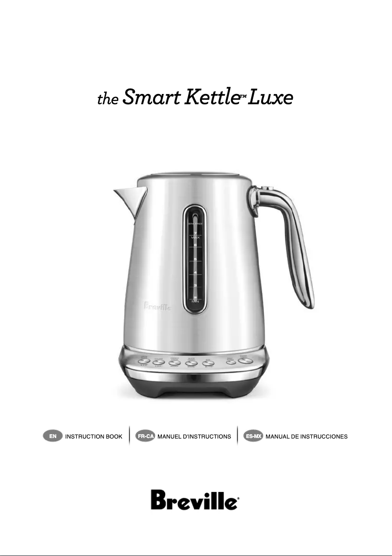 Page 1 de la notice Manuel utilisateur Breville the Smart Kettle Luxe BKE845