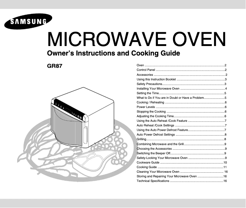 Page n°1 - Manuel utilisateur Samsung GR87
