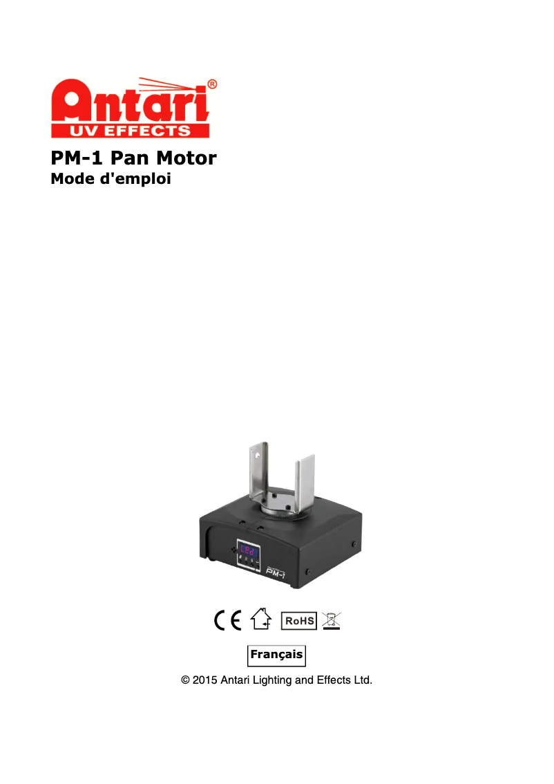 Page 1 de la notice Manuel utilisateur Antari PM-1
