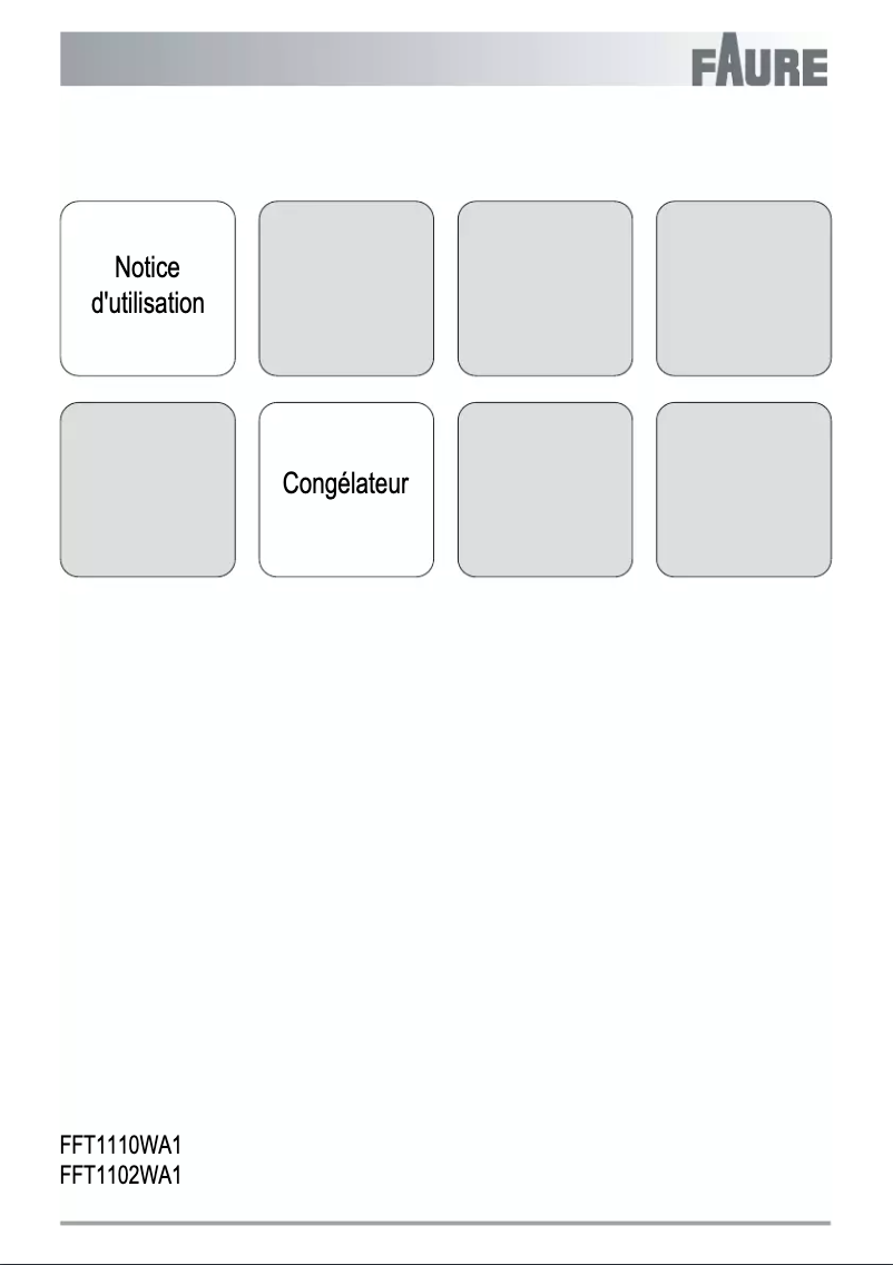 Page 1 de la notice Manuel utilisateur Faure FFT1110WA1