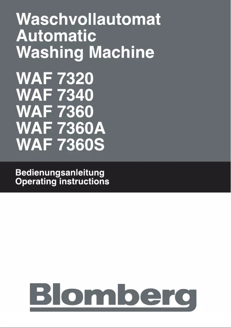 Image de la première page du manuel de l'appareil WAF 7360A