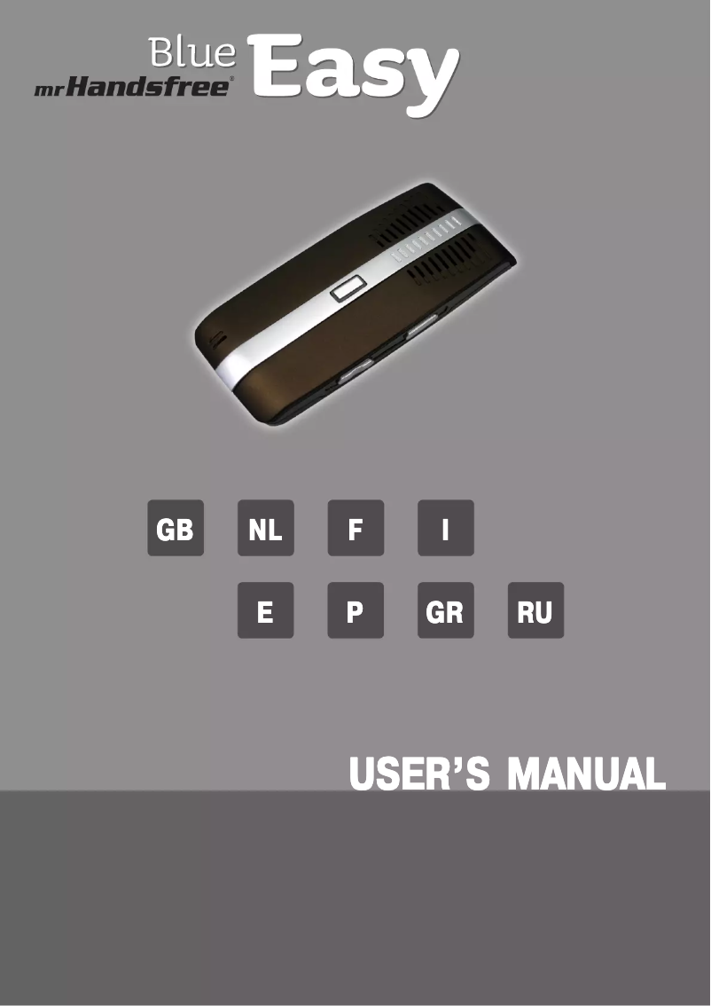 Page n°1 - Manuel utilisateur Mr. Handsfree Blue Easy