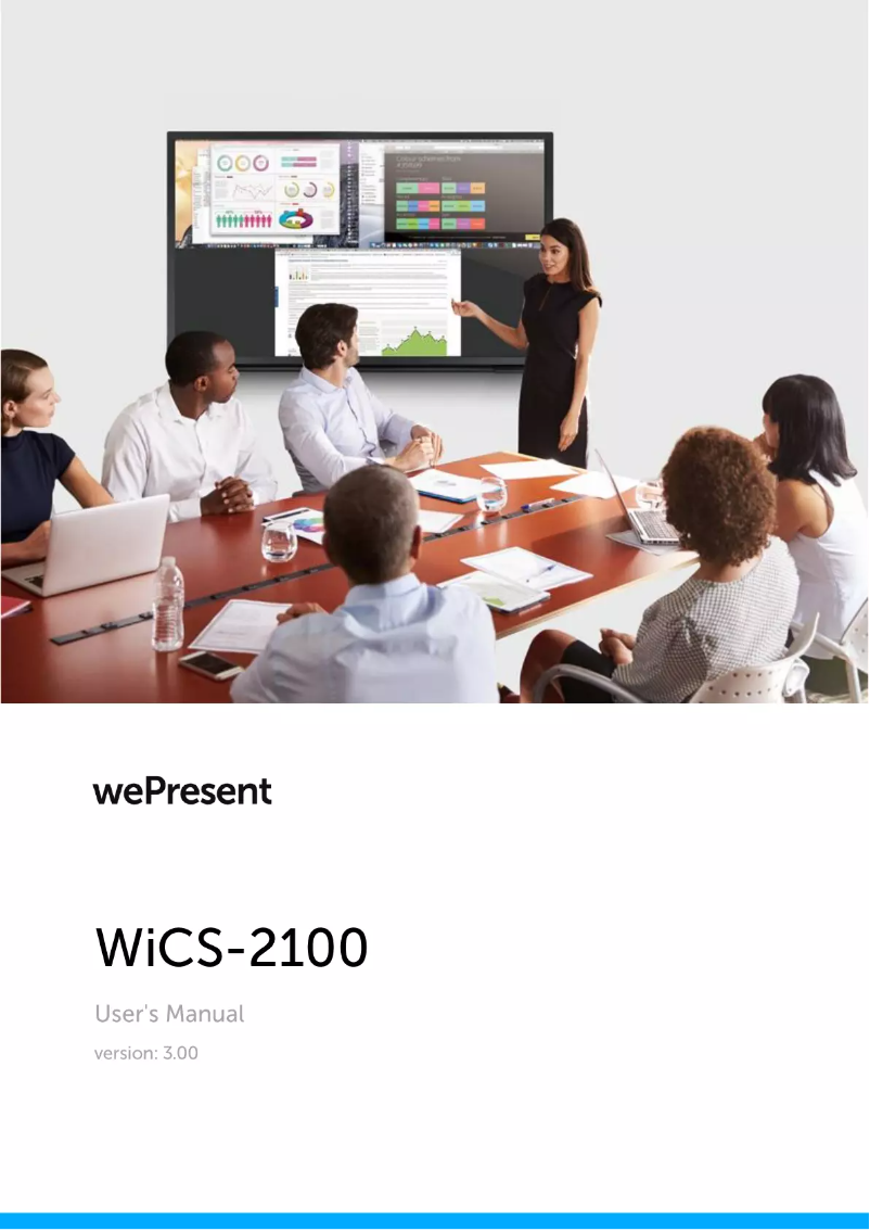 Imagen de la primera página del manual del dispositivo wePresent WiCS-2100