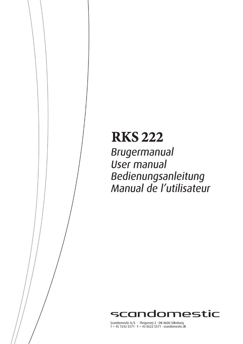 Page n°1 - Manuel utilisateur Scandomestic RKS 222