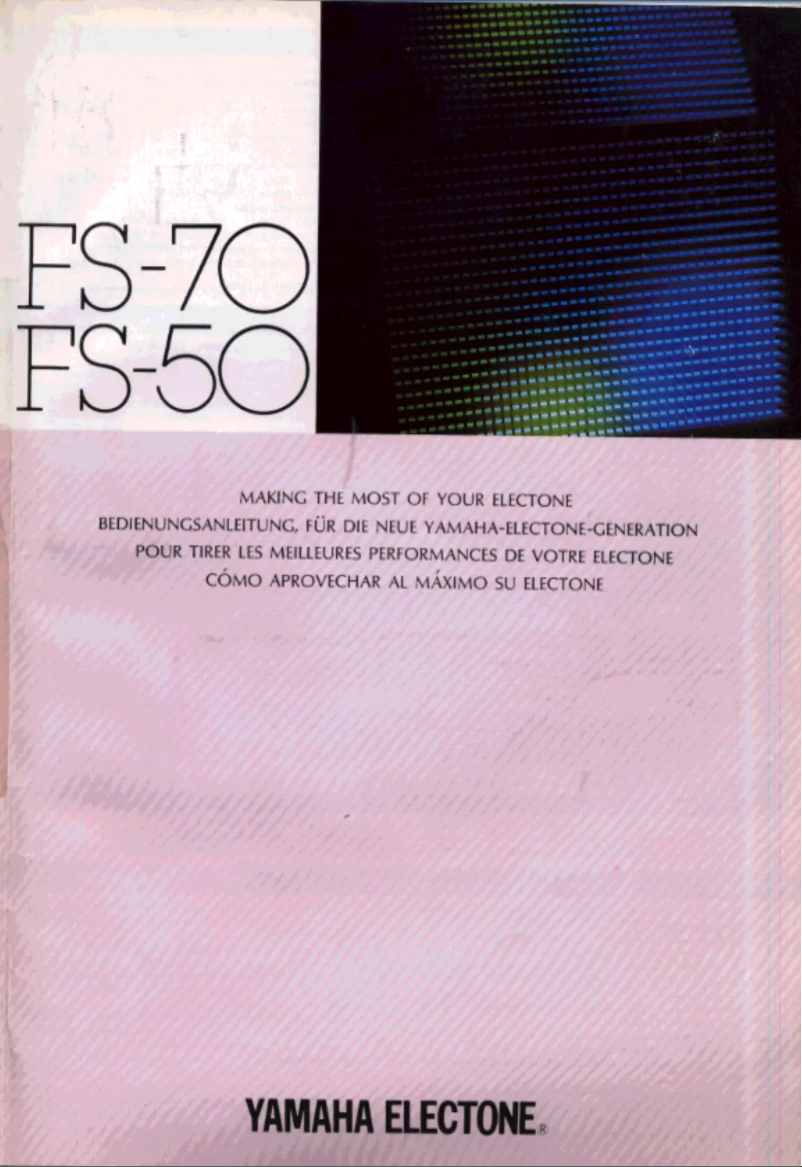 Image de la première page du manuel de l'appareil Electone FS-70