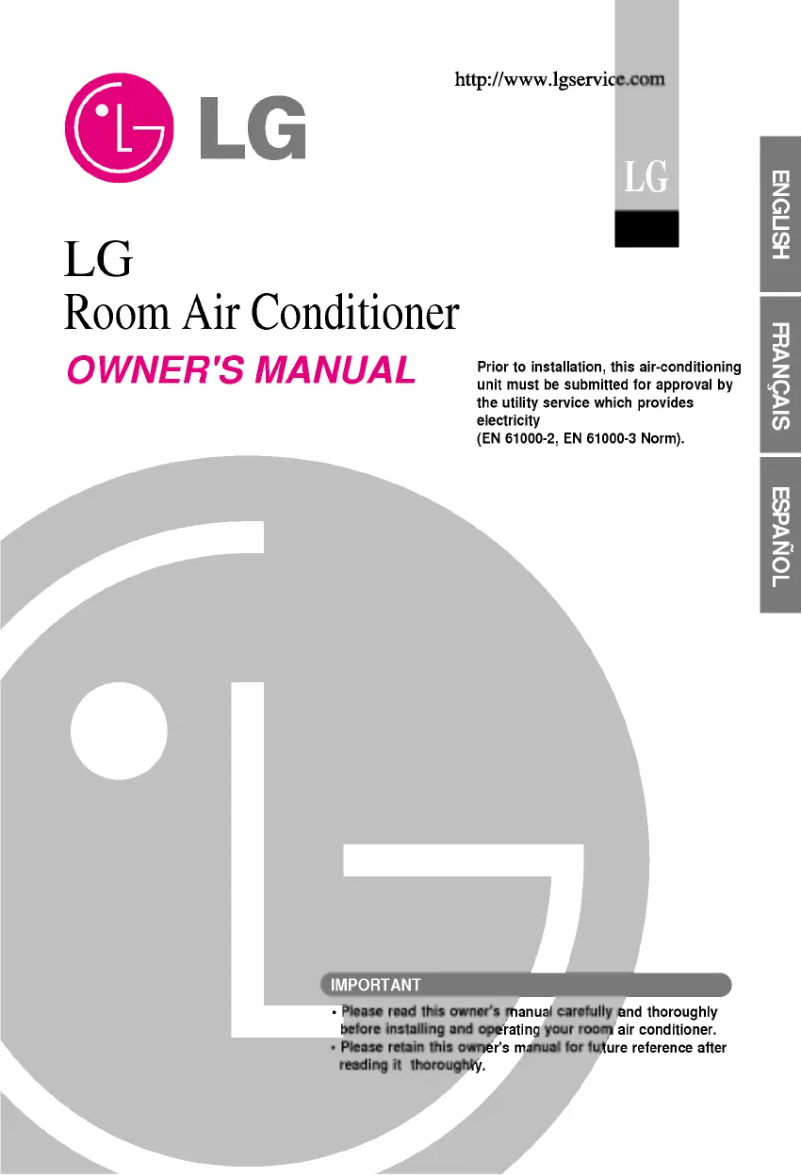 Page 1 de la notice Manuel utilisateur LG LS090CE