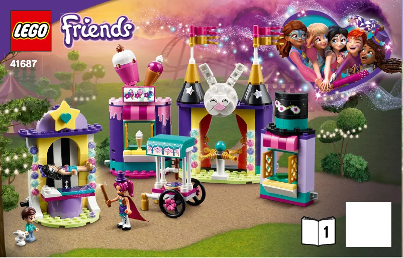 Page 1 de la notice Consignes visuelles Lego Friends 41687