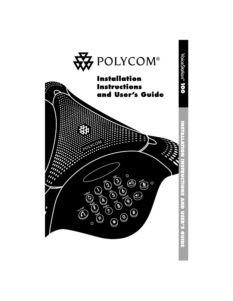 Page n°1 - Manuel utilisateur Polycom VoiceStation 100