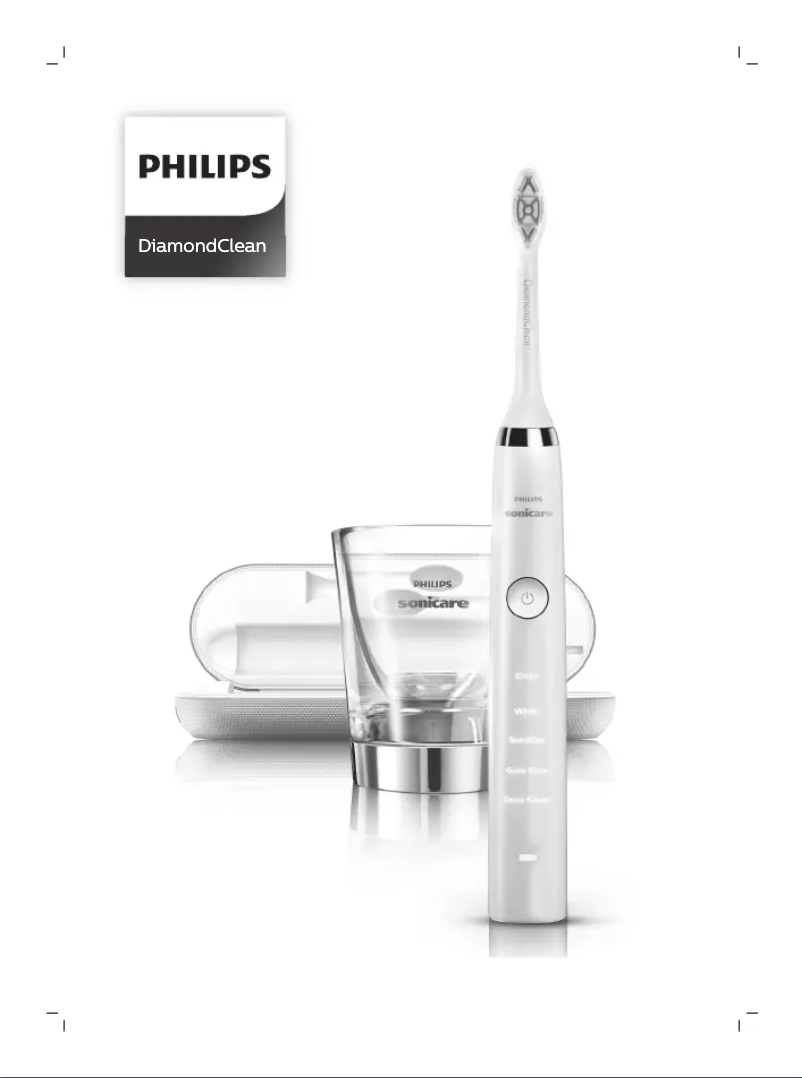 Page 1 de la notice Manuel utilisateur Philips Sonicare DiamondClean HX9363
