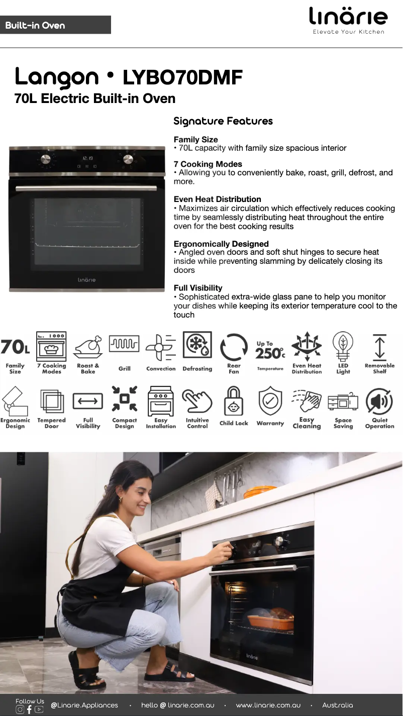 Page 1 de la notice Fiche technique Linarie Langon LYBO70DMF