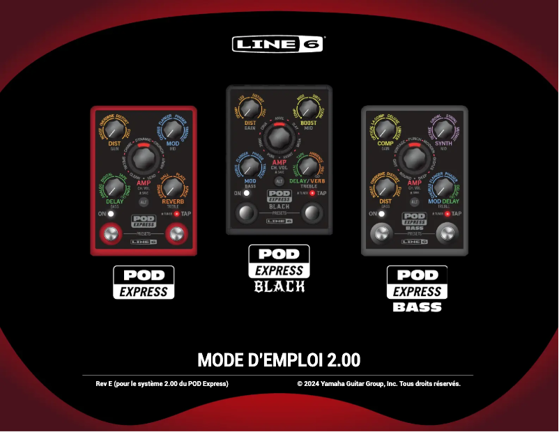 Image de la première page du manuel de l'appareil POD Express Bass
