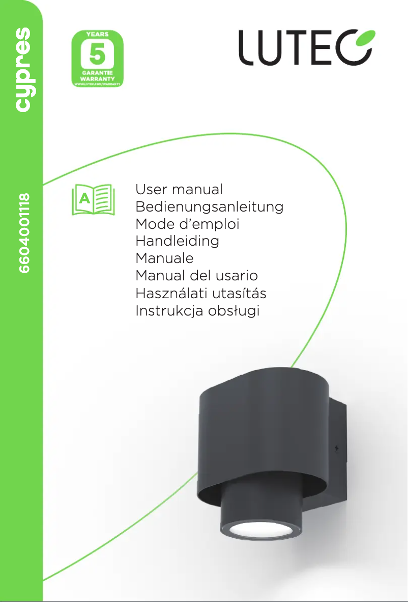 Page n°1 - Manuel utilisateur Lutec Cypres