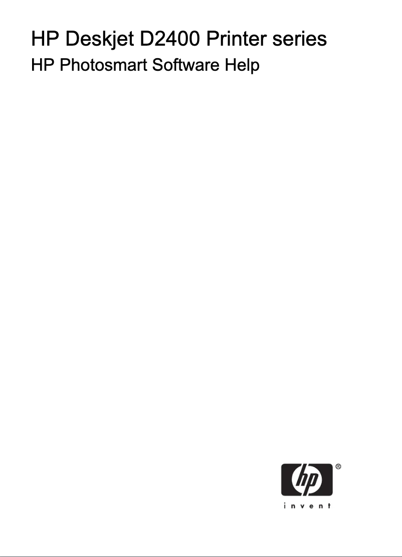 Page n°1 - Manuel utilisateur HP DeskJet D2460