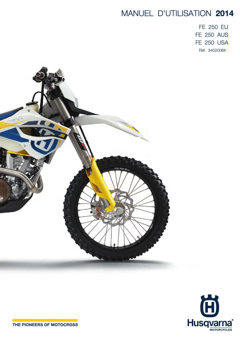 Imagen de la primera página del manual del dispositivo FE 250 (2014)
