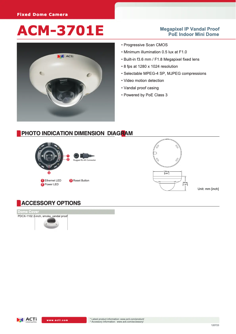 Image de la première page du manuel de l'appareil ACM-3701E