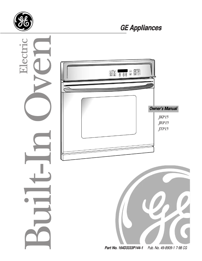 Imagen de la primera página del manual del dispositivo JTP15WAWW