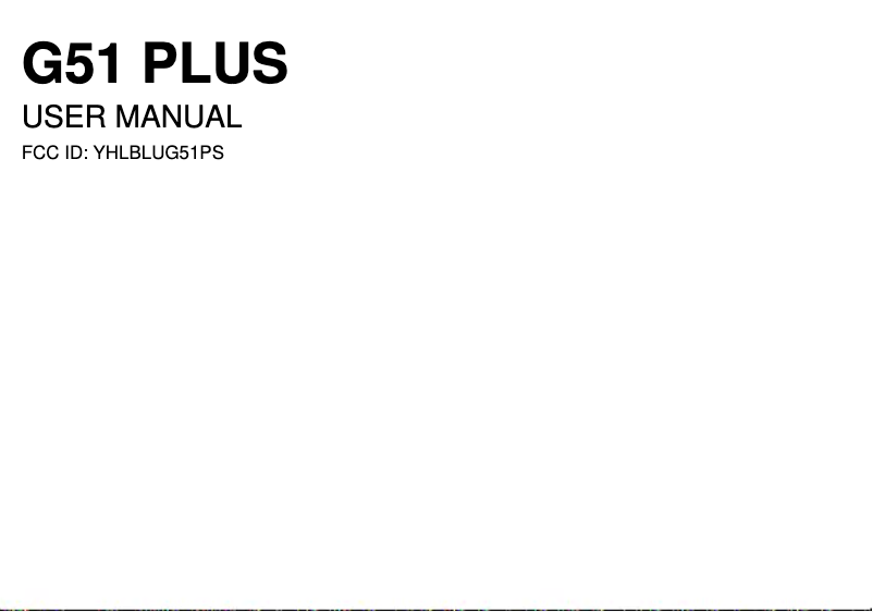 Image de la première page du manuel de l'appareil G51 Plus