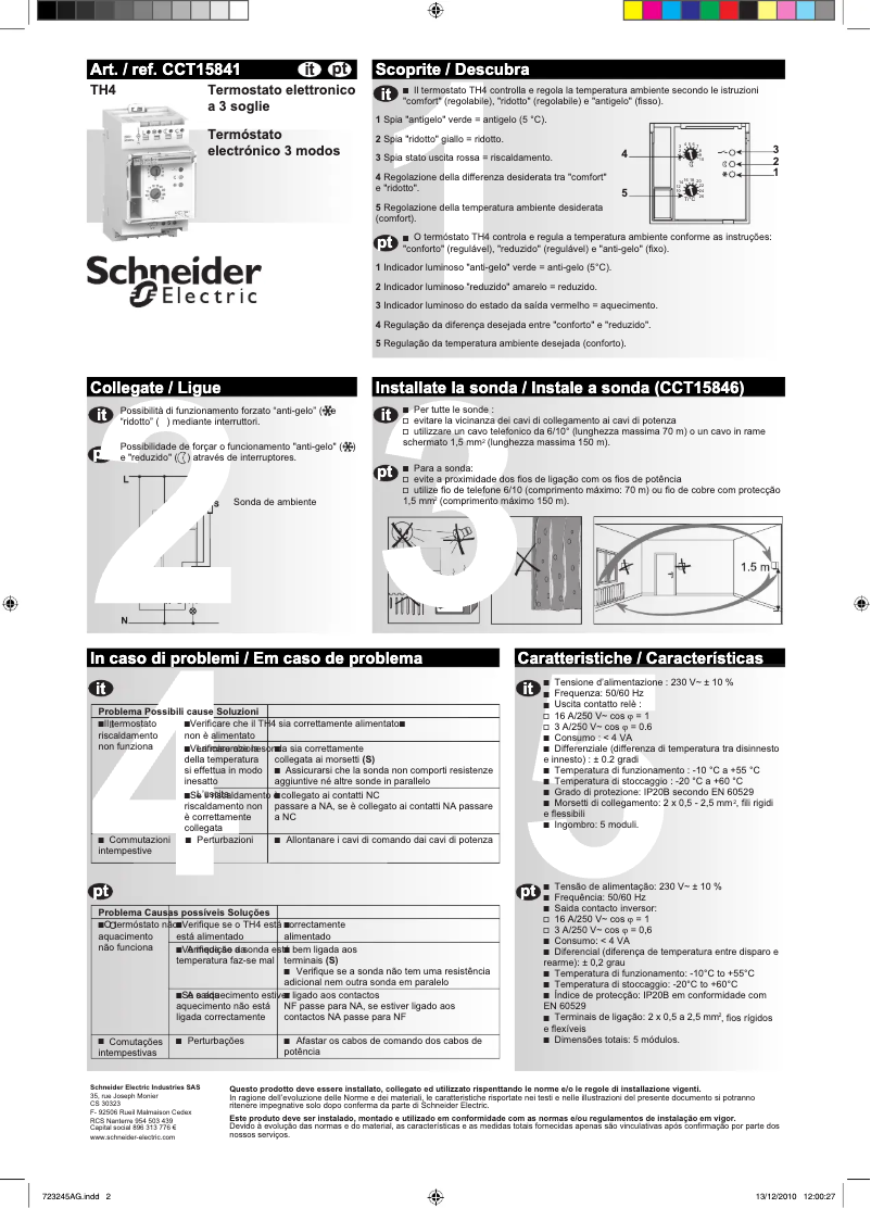 Page n°1 - Manuel utilisateur Schneider CCT15841