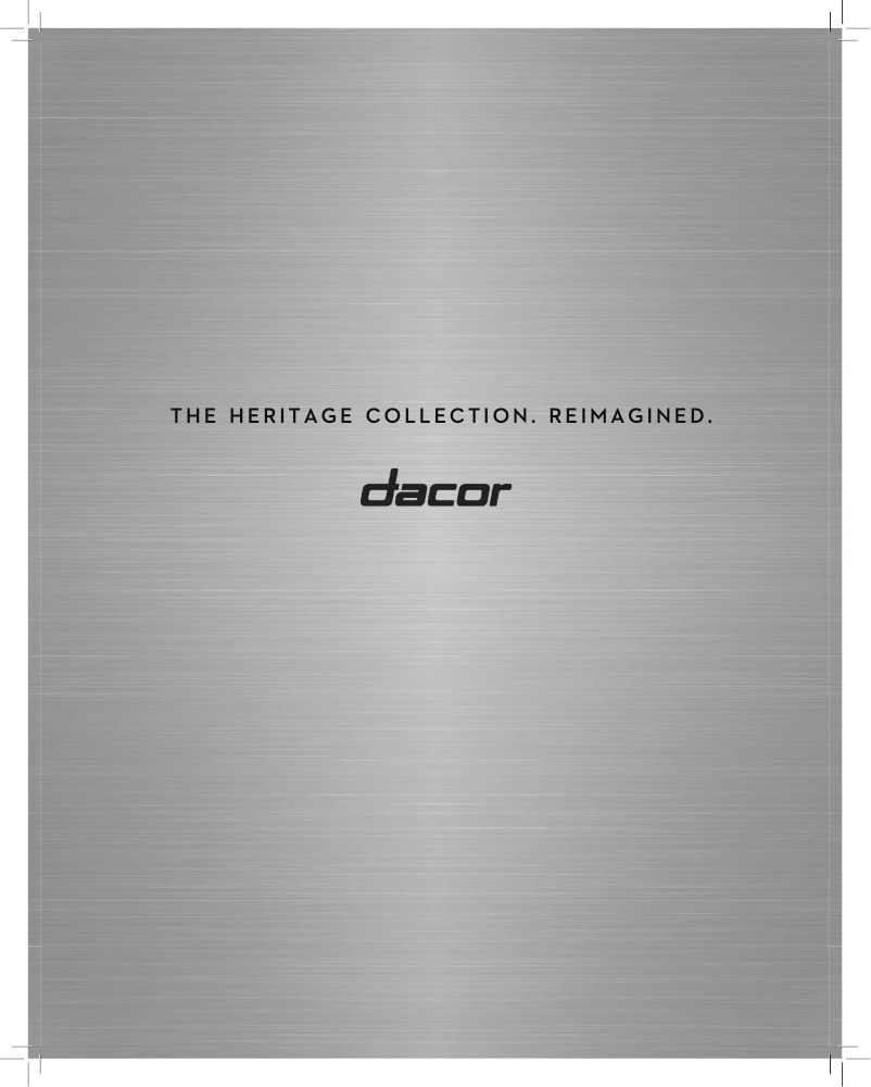 Page 1 de la notice Brochure Dacor HIPR30S