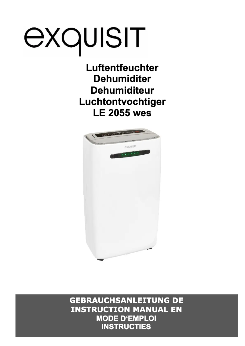 Page n°1 - Manuel utilisateur Exquisit LE 2055 wes
