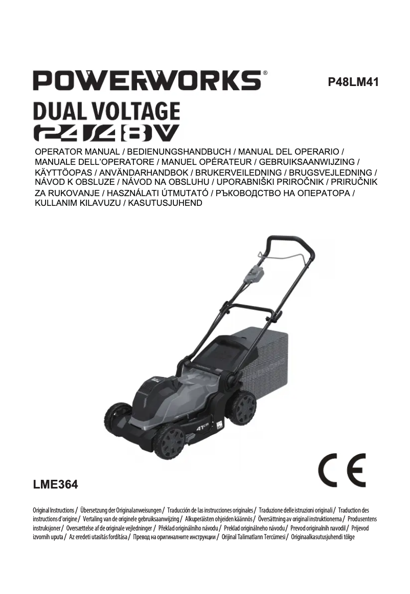 Page n°1 - Manuel utilisateur Powerworks P48LM41