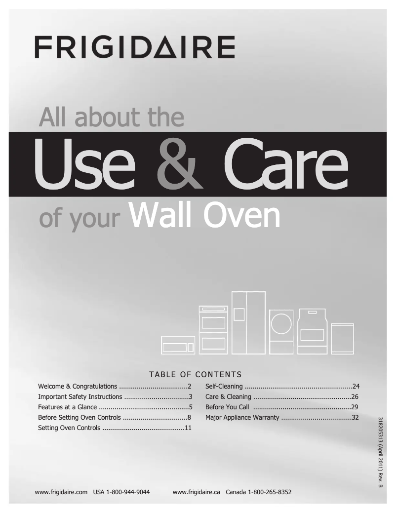 Page n°1 - Manuel utilisateur Frigidaire FFET3025LW