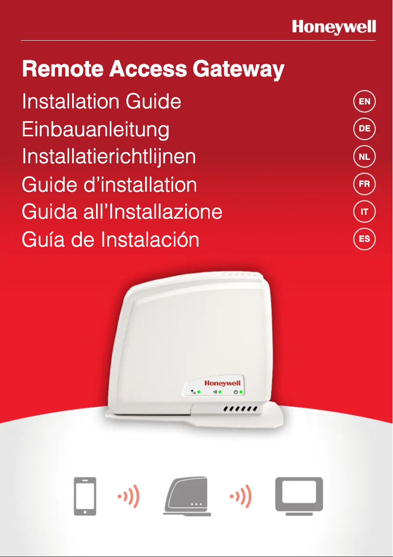 Imagen de la primera página del manual del dispositivo EvoHome Comfort RFG100