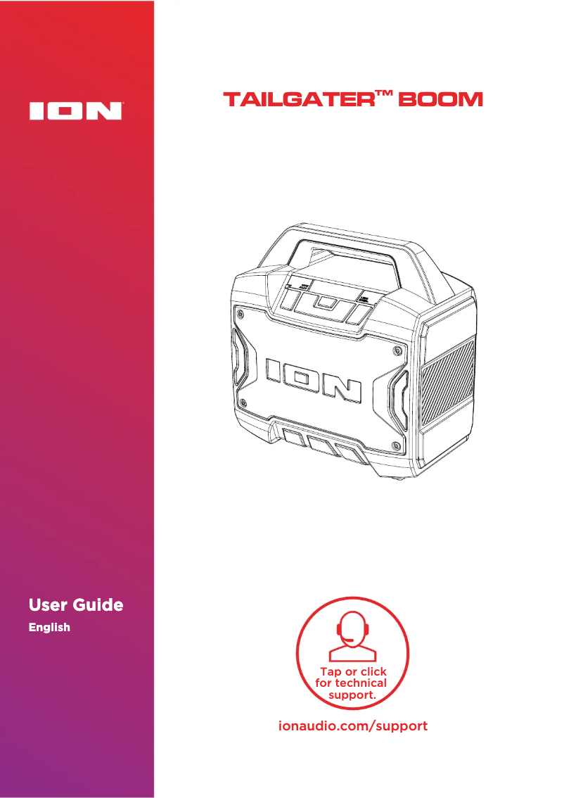 Page n°1 - Manuel utilisateur ION Tailgater Boom