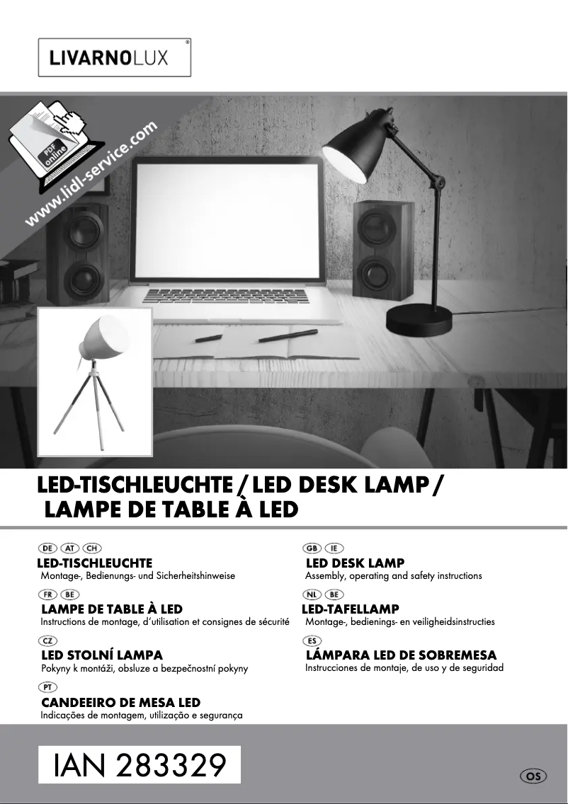 Page 1 de la notice Manuel utilisateur Livarno Lux IAN 283329