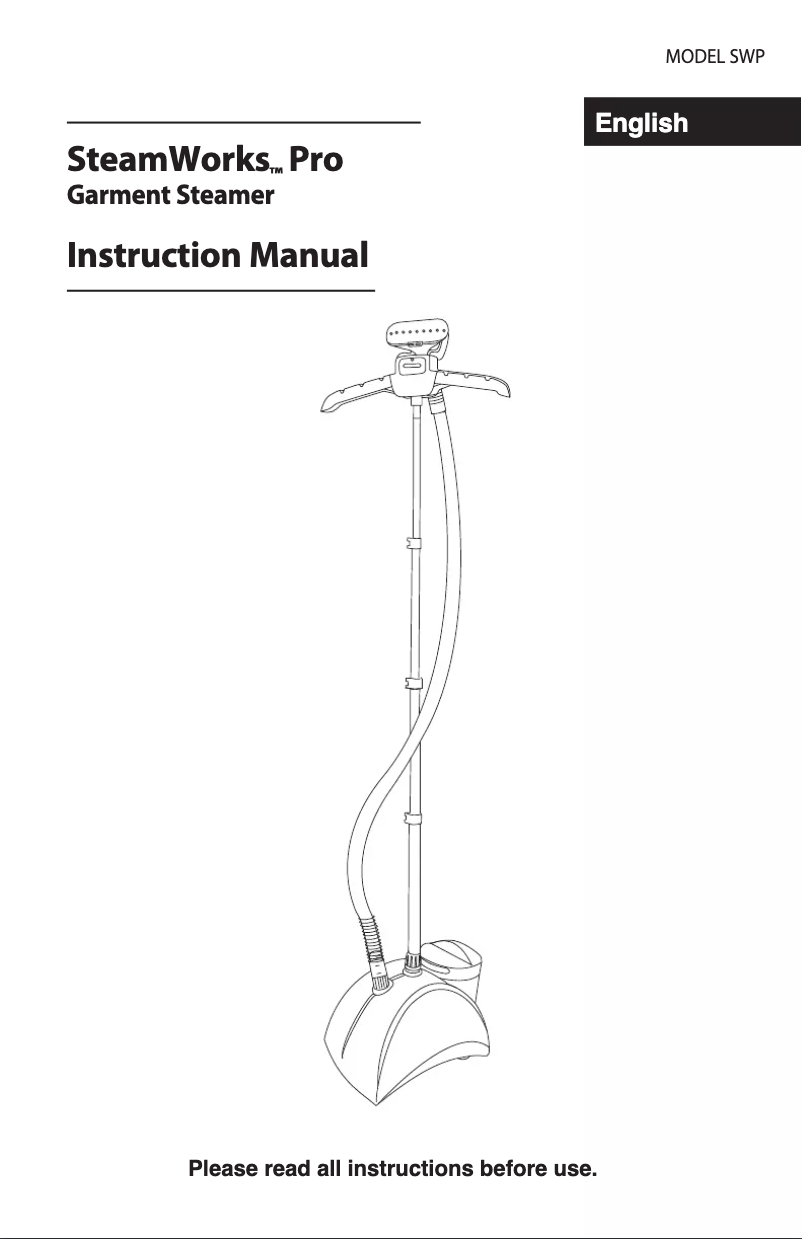 Page 1 de la notice Manuel utilisateur Singer Steamworks Pro