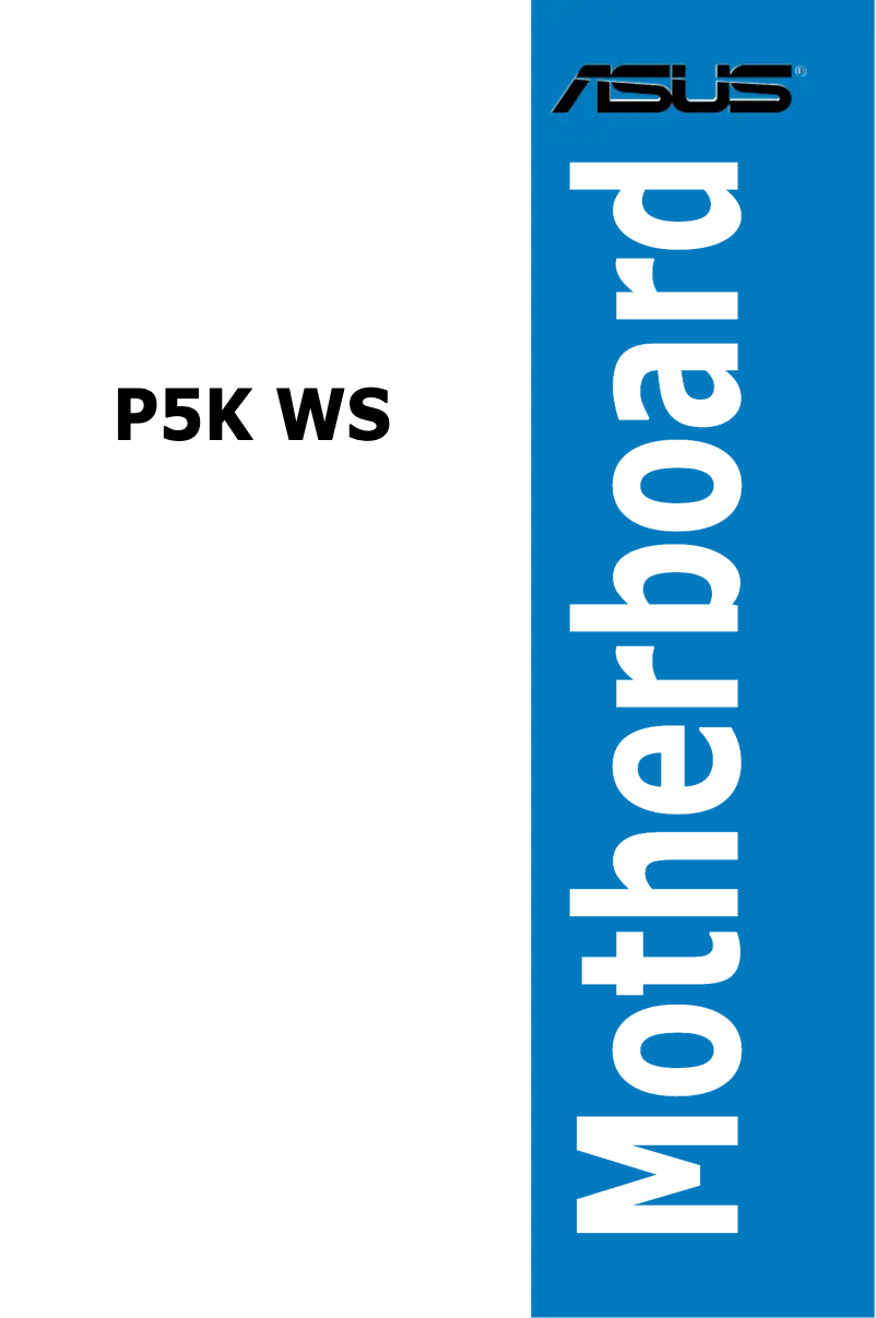 Page 1 de la notice Manuel utilisateur Asus P5K WS