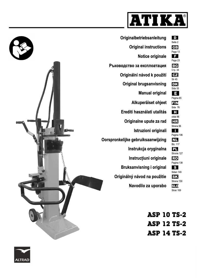 Page n°1 - Manuel utilisateur ATIKA ASP 10 T