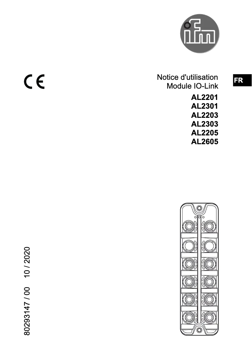 Page n°1 - Manuel utilisateur IFM AL2303