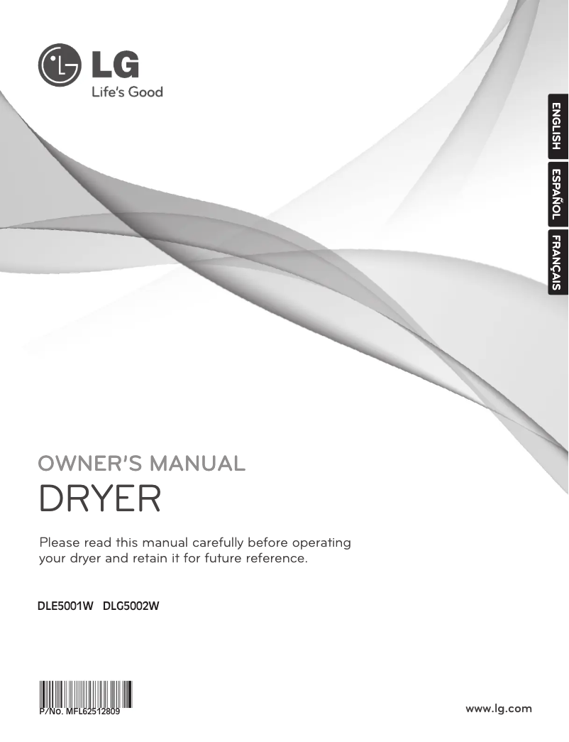 Page n°1 - Manuel utilisateur LG DLG5002W