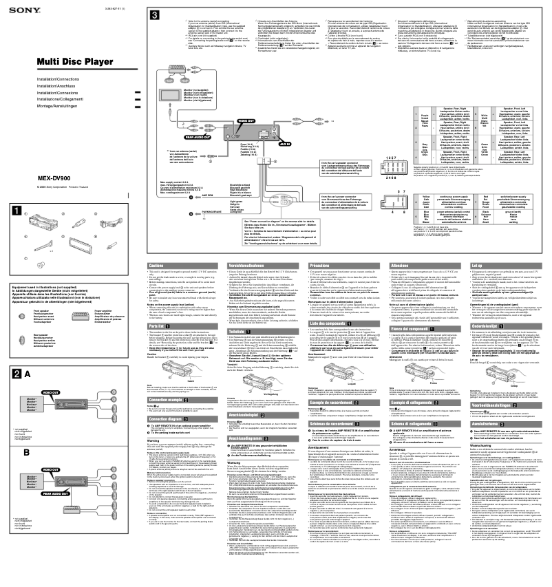 Image de la première page du manuel de l'appareil MEX-DV900