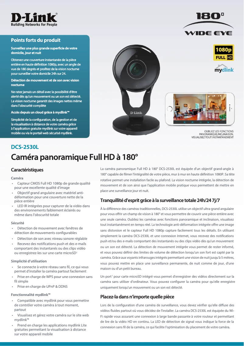 Page n°1 - Fiche technique D-Link DCS-2530L