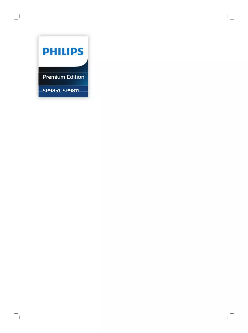 Page n°1 - Manuel utilisateur Philips SP9851
